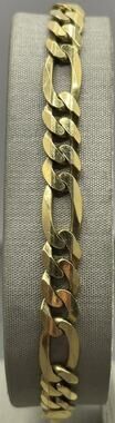 10K Yellow Gold Figaro Bracelet (26271)